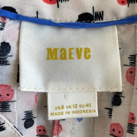 Anthropologie Maeve Patterned Top Sz 8 - Picture 7 of 9